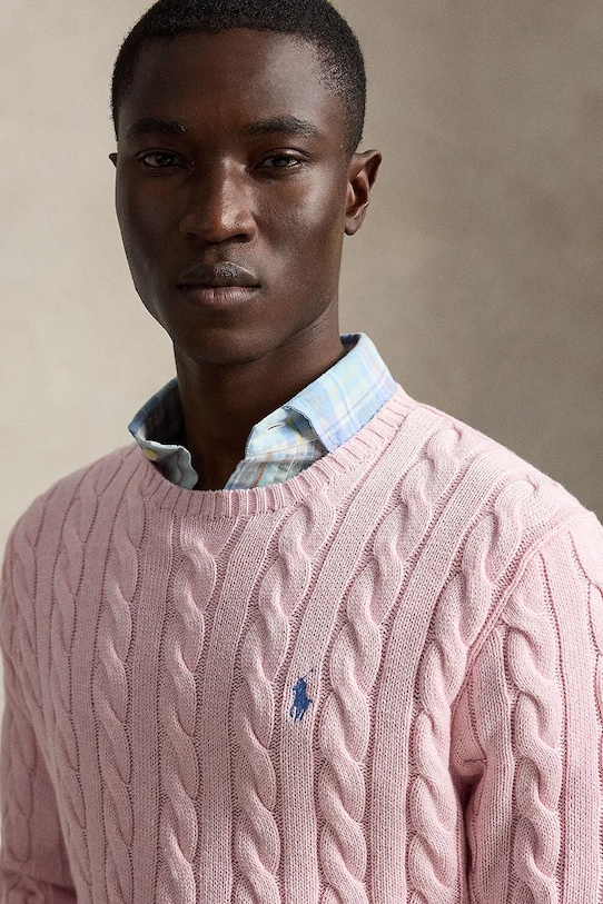 Polo Ralph Lauren svetr pánský bavlněný růžová 710775885