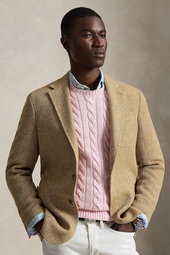 Polo Ralph Lauren svetr pánský bavlněný 710775885 růžová
