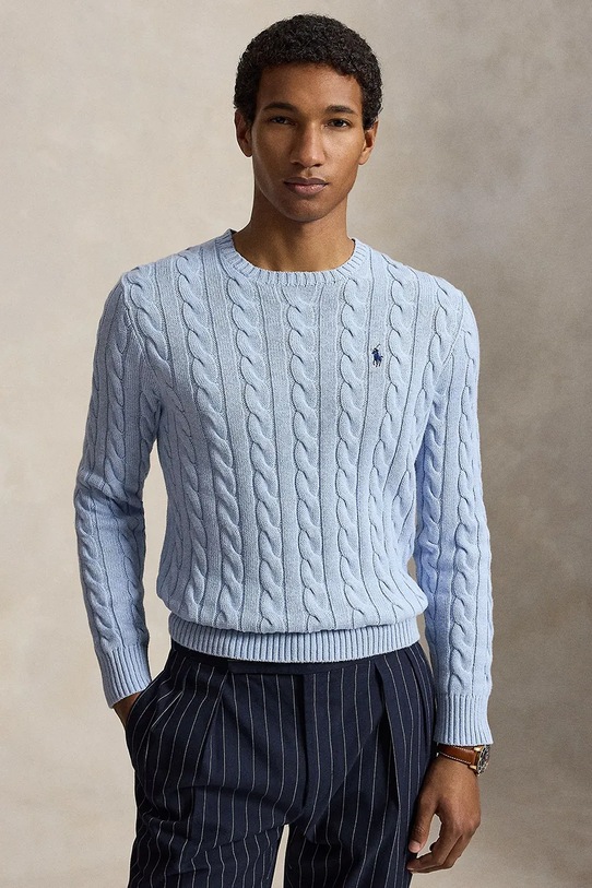 Polo Ralph Lauren svetr pánský bavlněný modrá 710775885