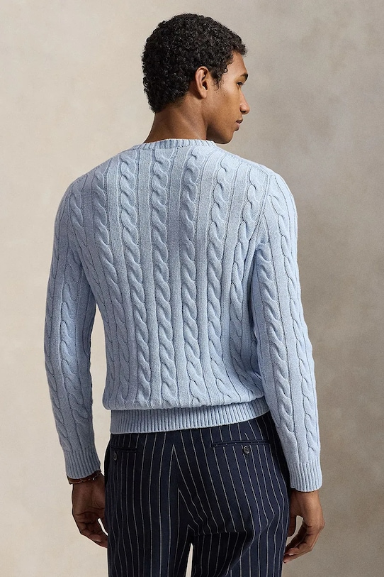 Polo Ralph Lauren svetr pánský bavlněný 710775885 modrá SS26