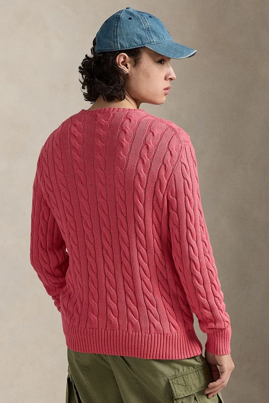 Polo Ralph Lauren pulover moški bombažen 710775885 roza SS26