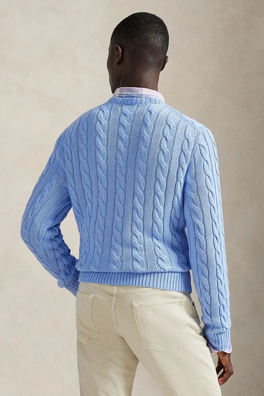 Polo Ralph Lauren pulover za muškarce od pamuka 710775885 plava SS26