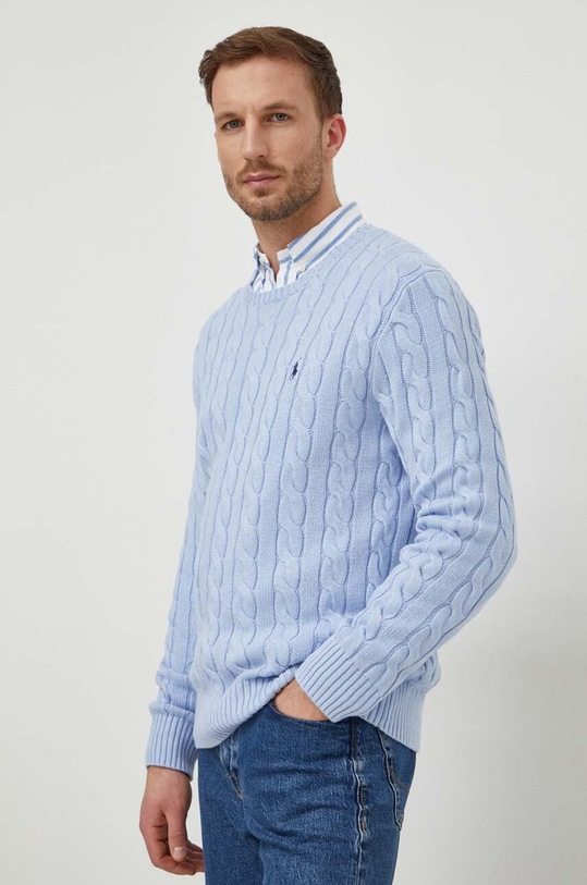 Bavlnený sveter Polo Ralph Lauren bavlna modrá 710775885