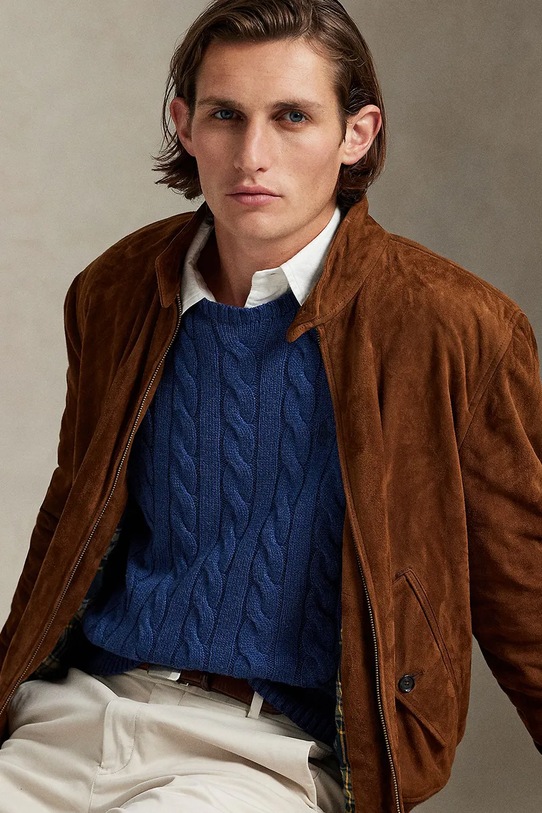 Polo Ralph Lauren sweter bawełniany 710775885 granatowy