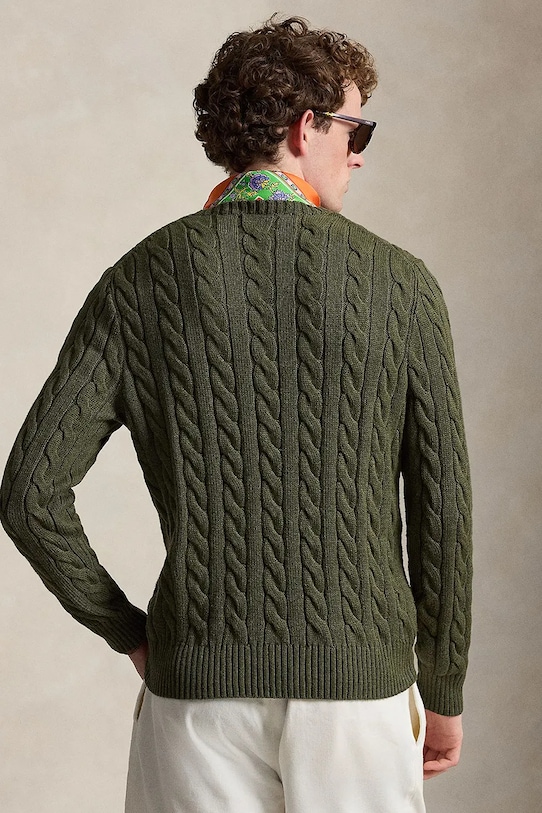 Polo Ralph Lauren sweter męski bawełniany 710775885 zielony SS26