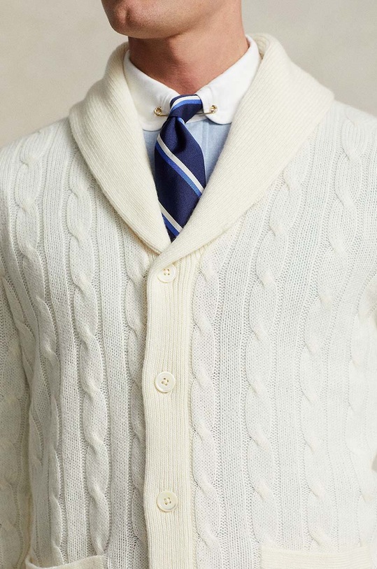 Kašmírový kardigan Polo Ralph Lauren béžová 710909166