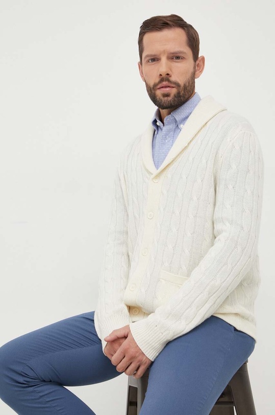 Kašmírový kardigan Polo Ralph Lauren 710909166 béžová