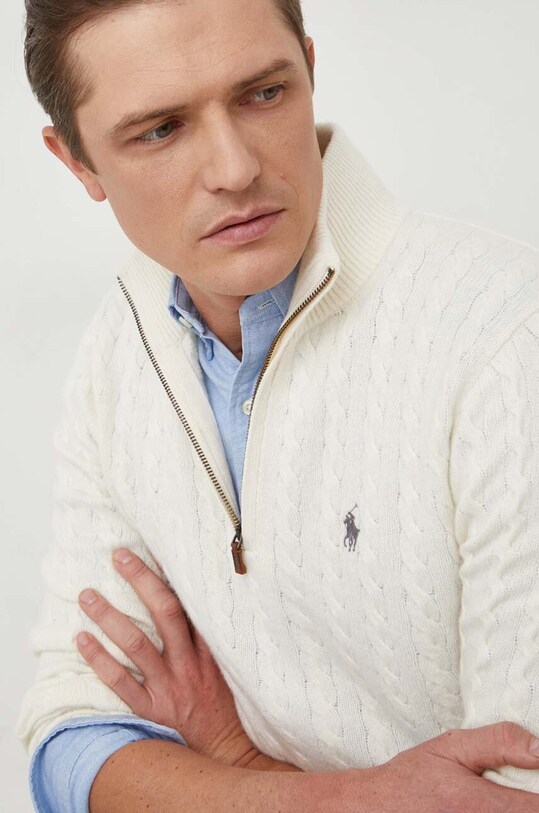Polo Ralph Lauren sweter wełniany 710A33364 beżowy
