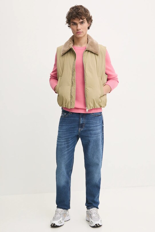 Хлопковый свитер Tommy Jeans DM0DM18370 розовый NC24