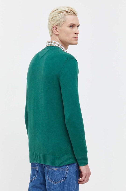 Îmbrăcăminte Tommy Jeans pulover de bumbac DM0DM18370 verde