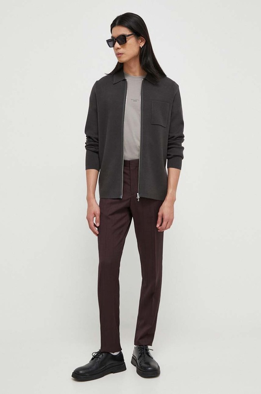 Samsoe Samsoe cardigan M19422101 gri AW24