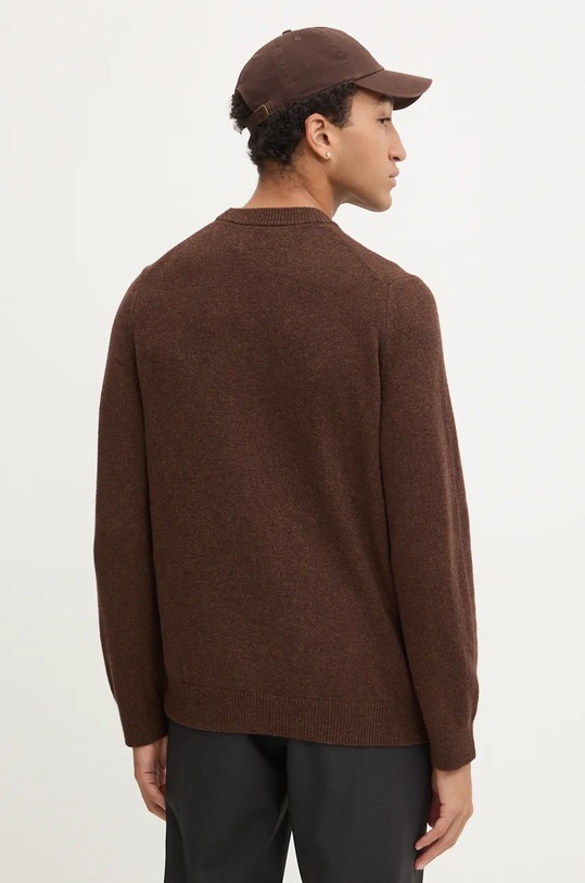 Odzież Samsoe Samsoe sweter wełniany ISAK M10000009 brązowy