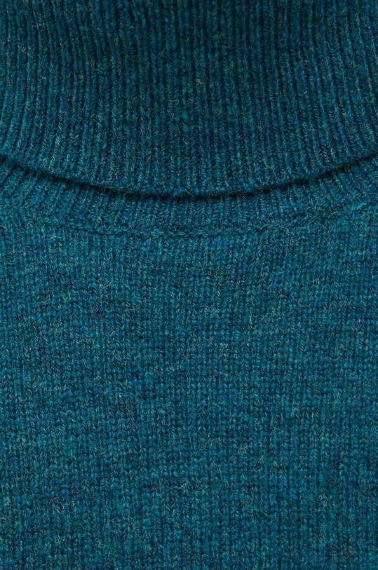 Samsoe Samsoe sweter wełniany ISAK M10000008 turkusowy