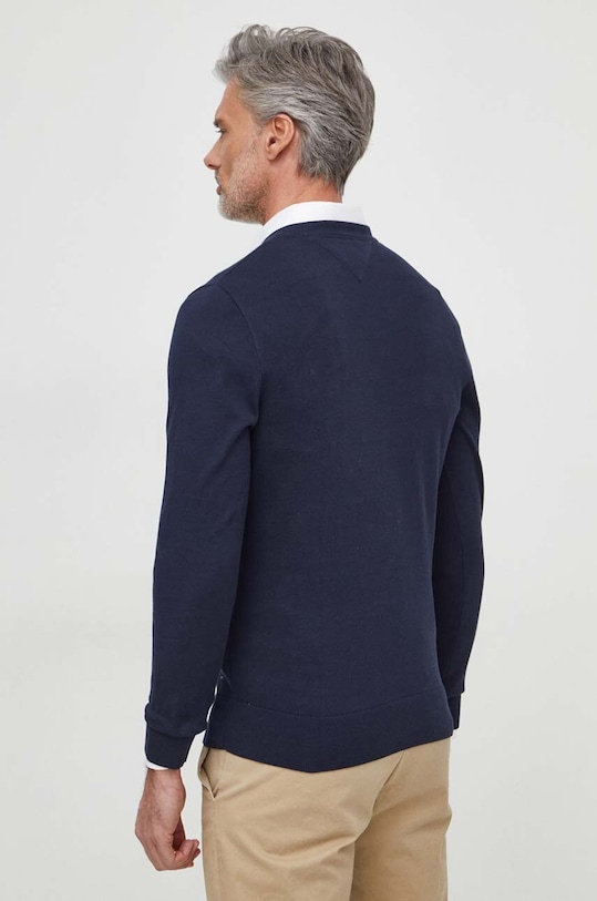 Oblečení Bavlněný svetr Tommy Hilfiger MW0MW32022 námořnická modř