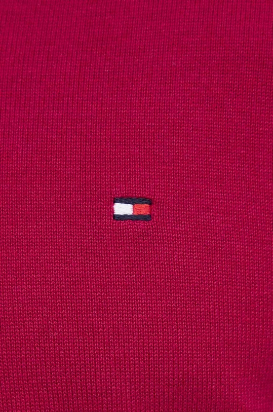 Tommy Hilfiger pulover de bumbac MW0MW32022 burgundia