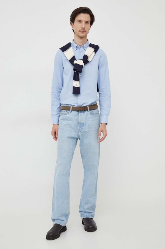 Bavlnený sveter Tommy Hilfiger MW0MW33517 tmavomodrá SS24