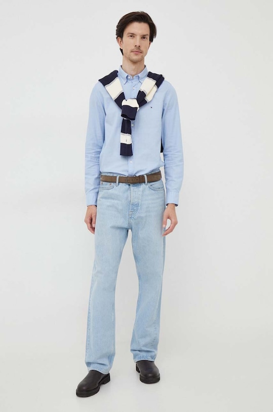 Bavlnený sveter Tommy Hilfiger MW0MW33517 tmavomodrá SS24