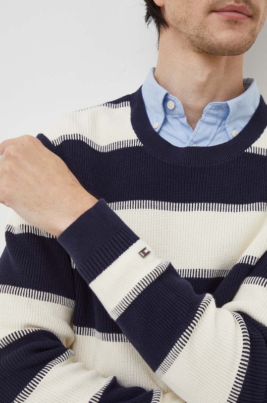 Bavlnený sveter Tommy Hilfiger MW0MW33517 tmavomodrá