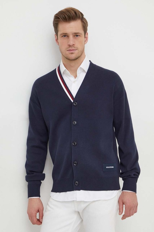 Tommy Hilfiger kardigan pozostałe granatowy MW0MW33521