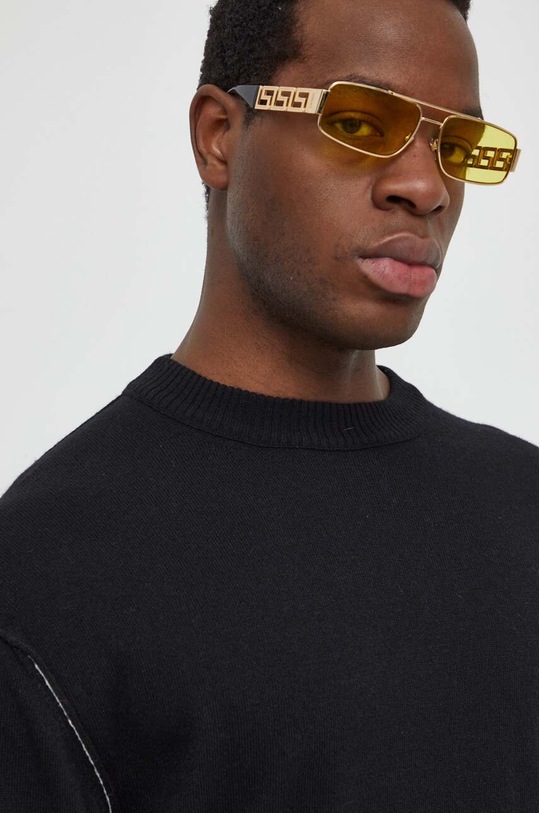 Calvin Klein sweter z domieszką wełny czarny K10K112540