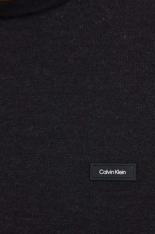 Calvin Klein sweter z domieszką jedwabiu K10K112742 czarny