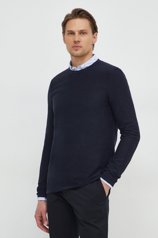 Joop! sweter bawełniany Holdin bawełna granatowy 30034684