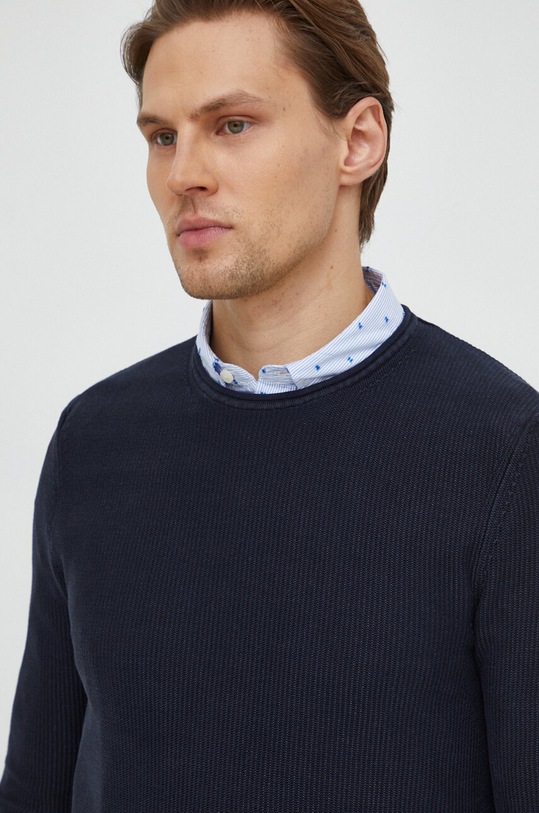 Joop! sweter bawełniany Holdin granatowy 30034684