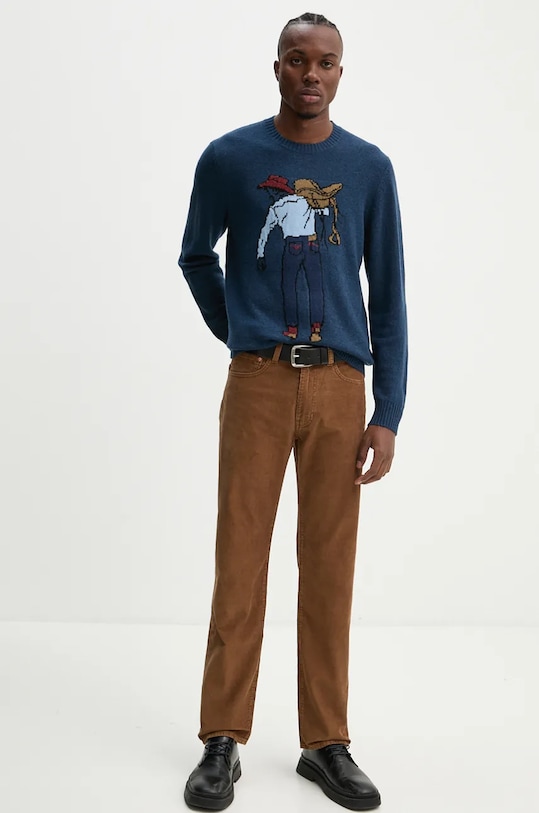 Levi's sweter wełniany A4320 granatowy AW24