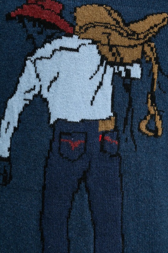 Levi's gyapjú pulóver A4320 sötétkék