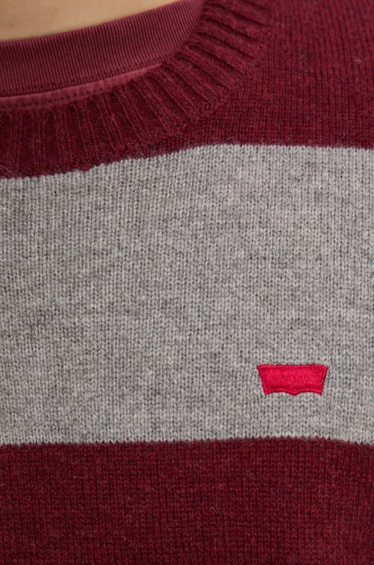 Vlnený sveter Levi's A4320 burgundské