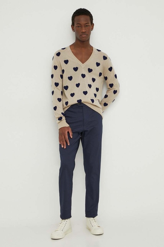 Tiger Of Sweden sweter wełniany Arron T68915109 beżowy SS24