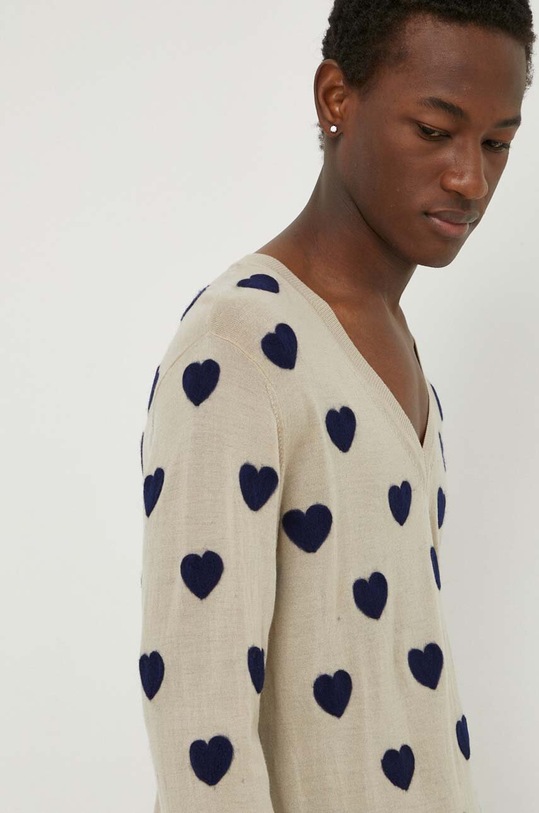 Tiger Of Sweden sweter wełniany Arron beżowy T68915109