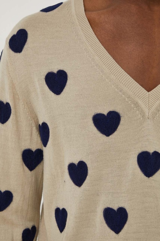 Tiger Of Sweden sweter wełniany Arron T68915109 beżowy