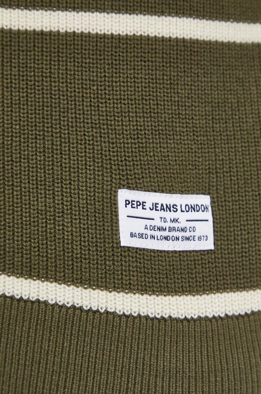 Βαμβακερό πουλόβερ Pepe Jeans MAX PM702399 πράσινο