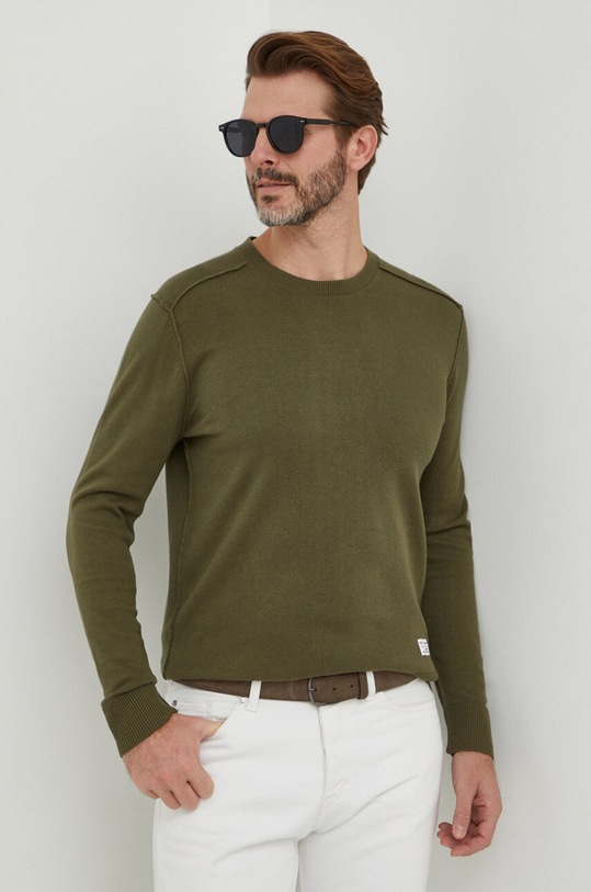 Oblečení Bavlněný svetr Pepe Jeans MOE PM702400 zelená