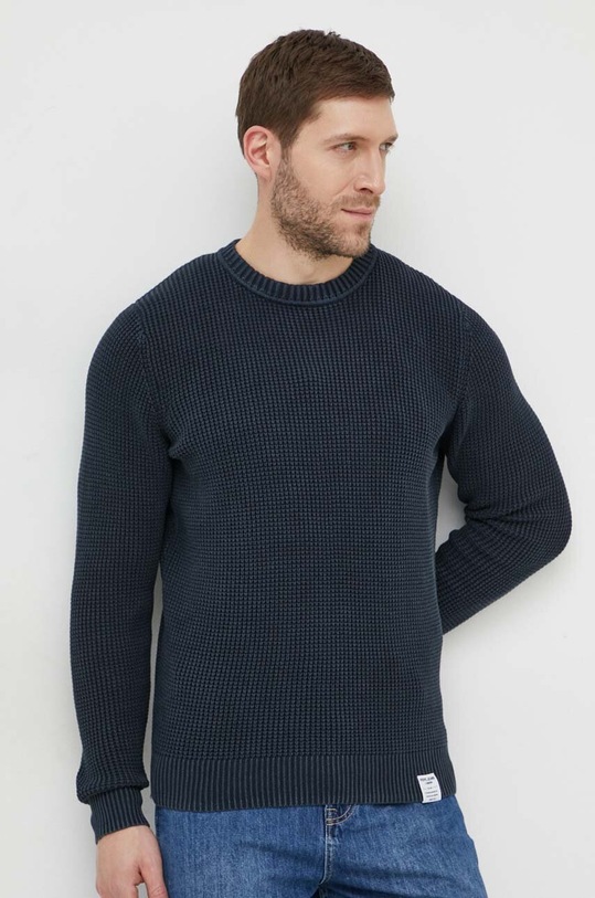 Βαμβακερό πουλόβερ Pepe Jeans MAXWELL βαμβάκι σκούρο μπλε PM702407