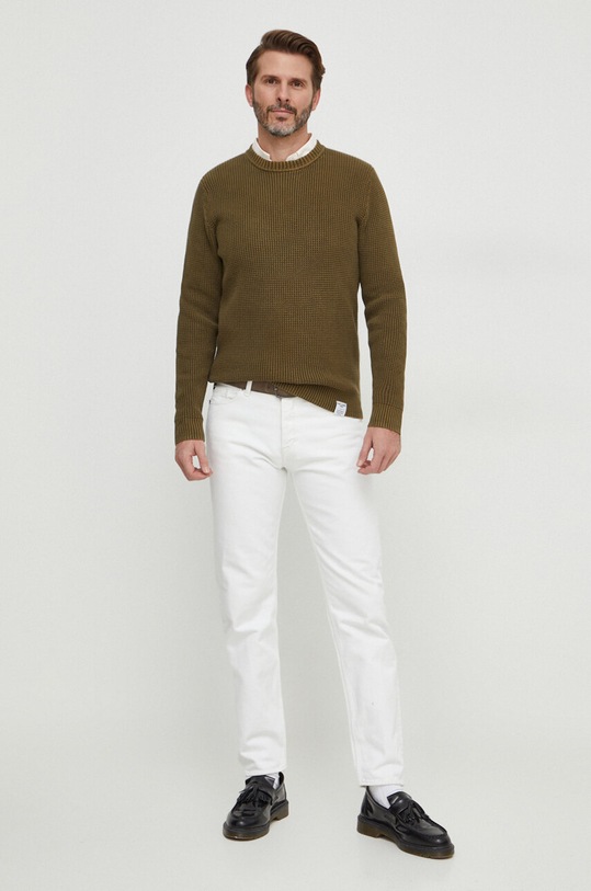 Βαμβακερό πουλόβερ Pepe Jeans MAXWELL PM702407 πράσινο SS24