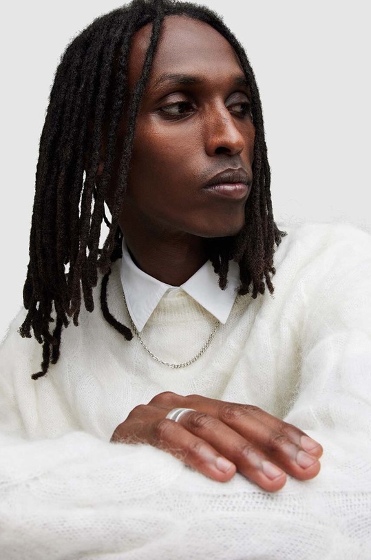 Odzież AllSaints sweter z wełną Kosmic MK110Z beżowy