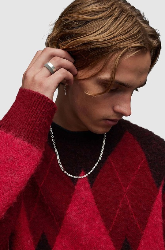 AllSaints sweter wełniany Harley MK127Z czerwony SS24