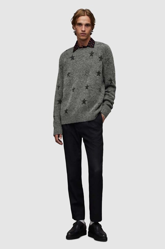 AllSaints sweter z wełną Odyssey szary MK141Z