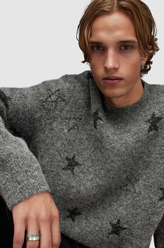 AllSaints sweter z wełną Odyssey MK141Z szary