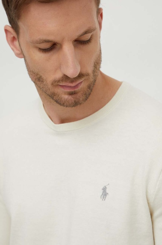 Polo Ralph Lauren maglione in cotone beige 710890558
