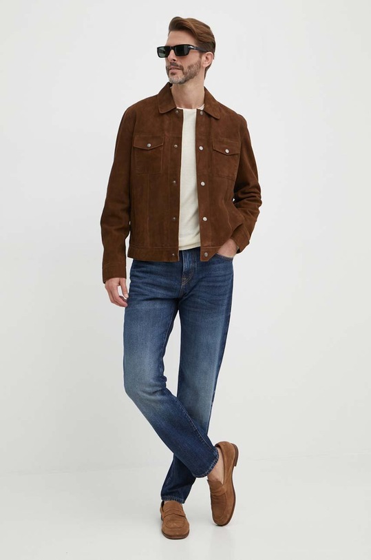 Pepe Jeans sweter lniany MILLER PM702422 beżowy SS24