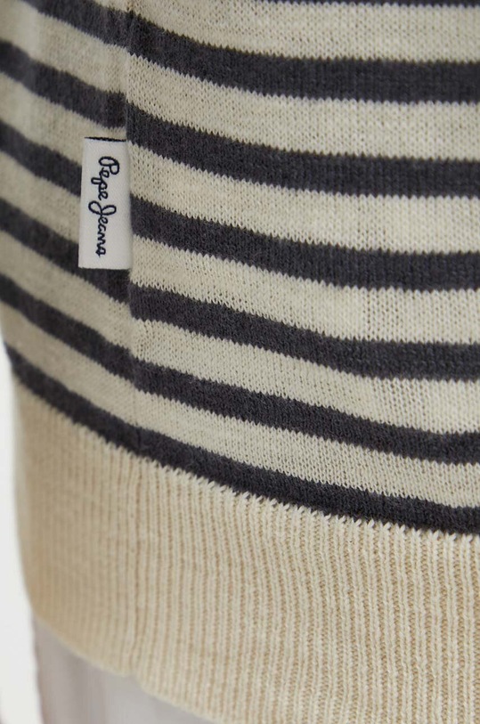 Pepe Jeans sweter lniany MYSTIC PM702423 beżowy