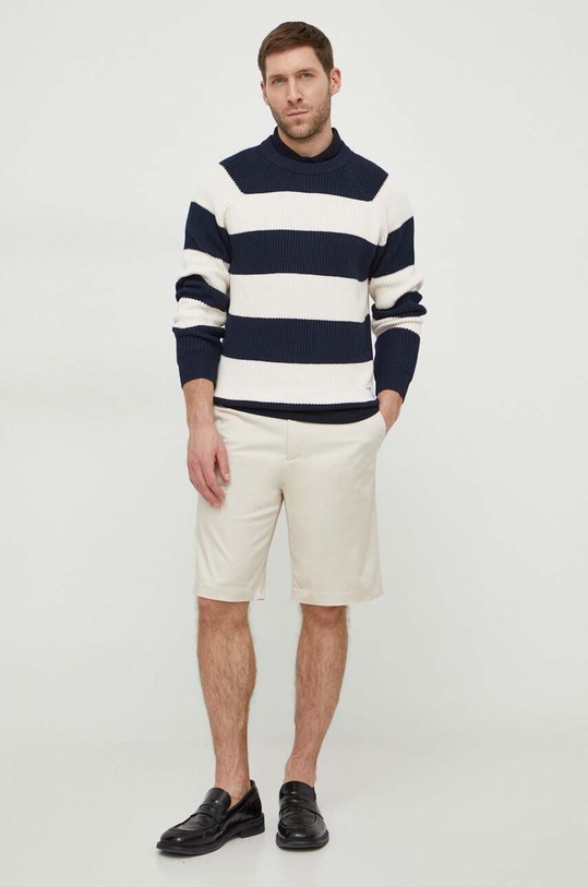 Pepe Jeans sweter bawełniany MILES PM702431 granatowy SS24