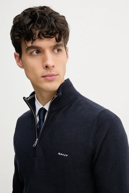 Gant maglione in cotone blu navy 8040523