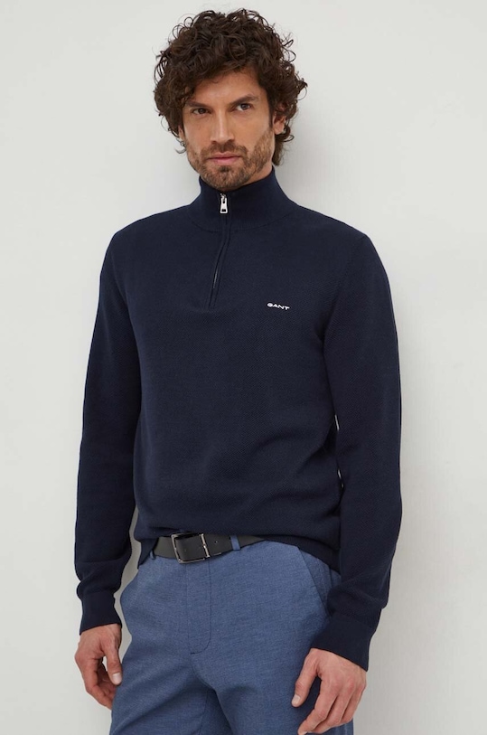 Gant sweter bawełniany bawełna granatowy 8040523