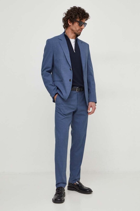Gant sweter bawełniany 8040523 granatowy SS25