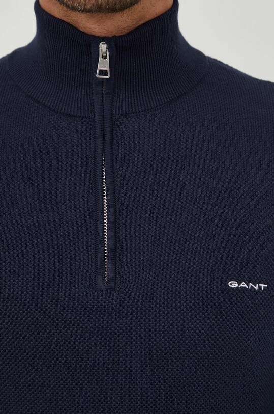 Gant sweter bawełniany 8040523 granatowy