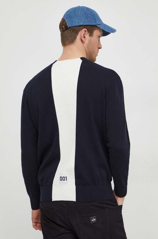 Armani Exchange sweter bawełniany bawełna granatowy 3DZM6A.ZMQ7Z